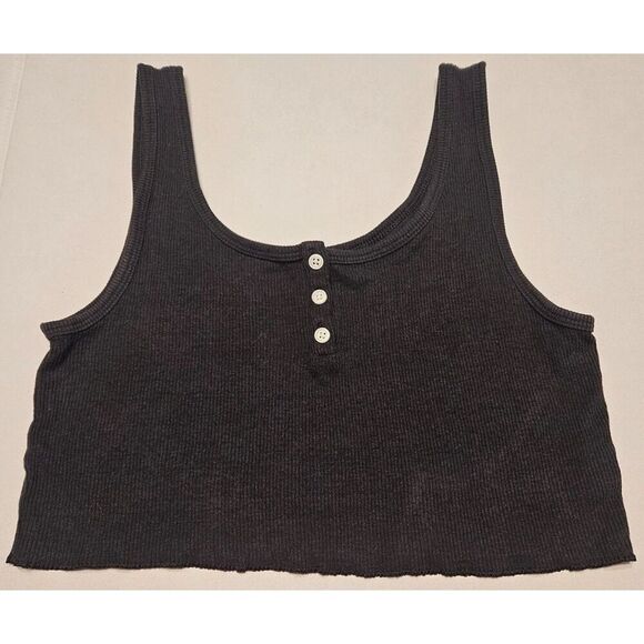 American Eagle Tops - Americain Eagle cropped tank top, Black Sz Med.